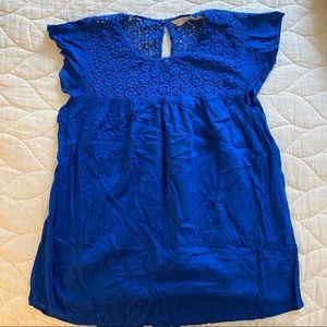 GORGEOUS blue peasant top